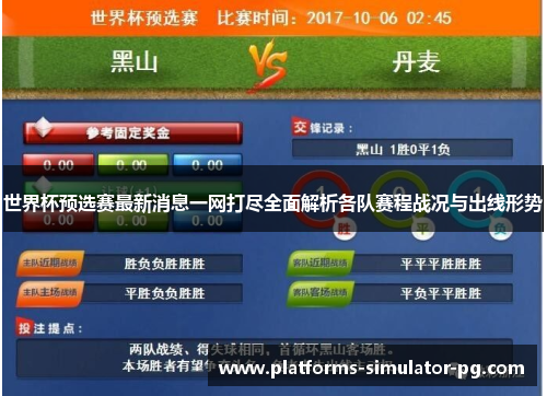 世界杯预选赛最新消息一网打尽全面解析各队赛程战况与出线形势